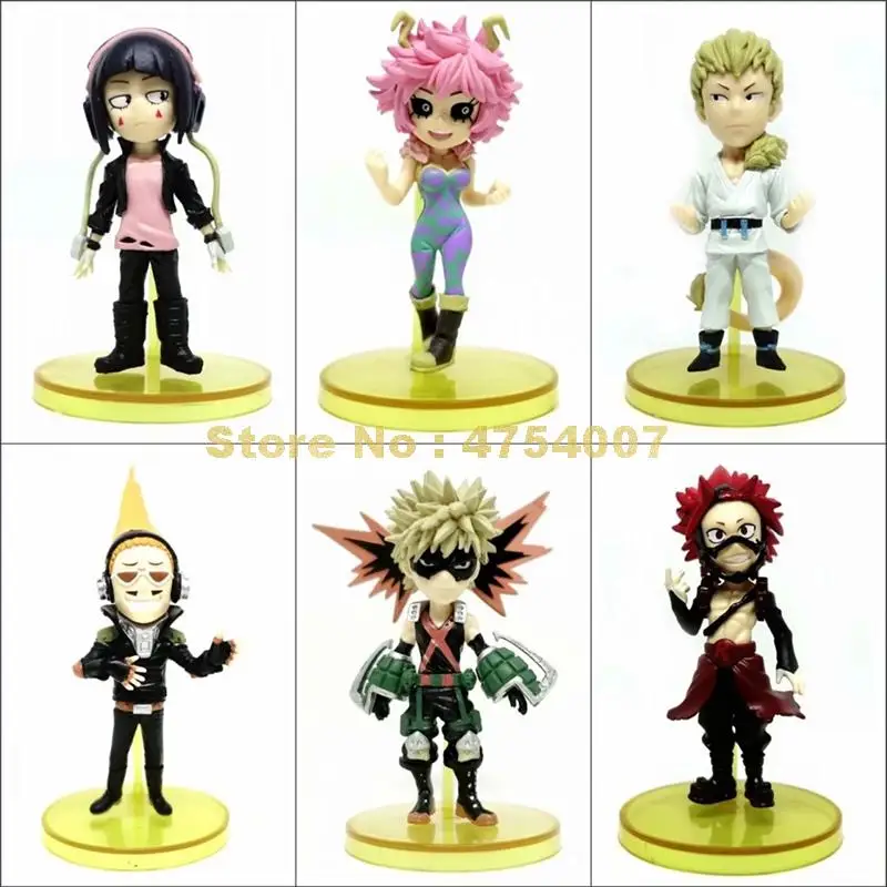 5 шт./лот Аниме boku no my hero Академия q версия bakugou katsuki izuku midoriya shoto ПВХ экшн фигурка 8 см
