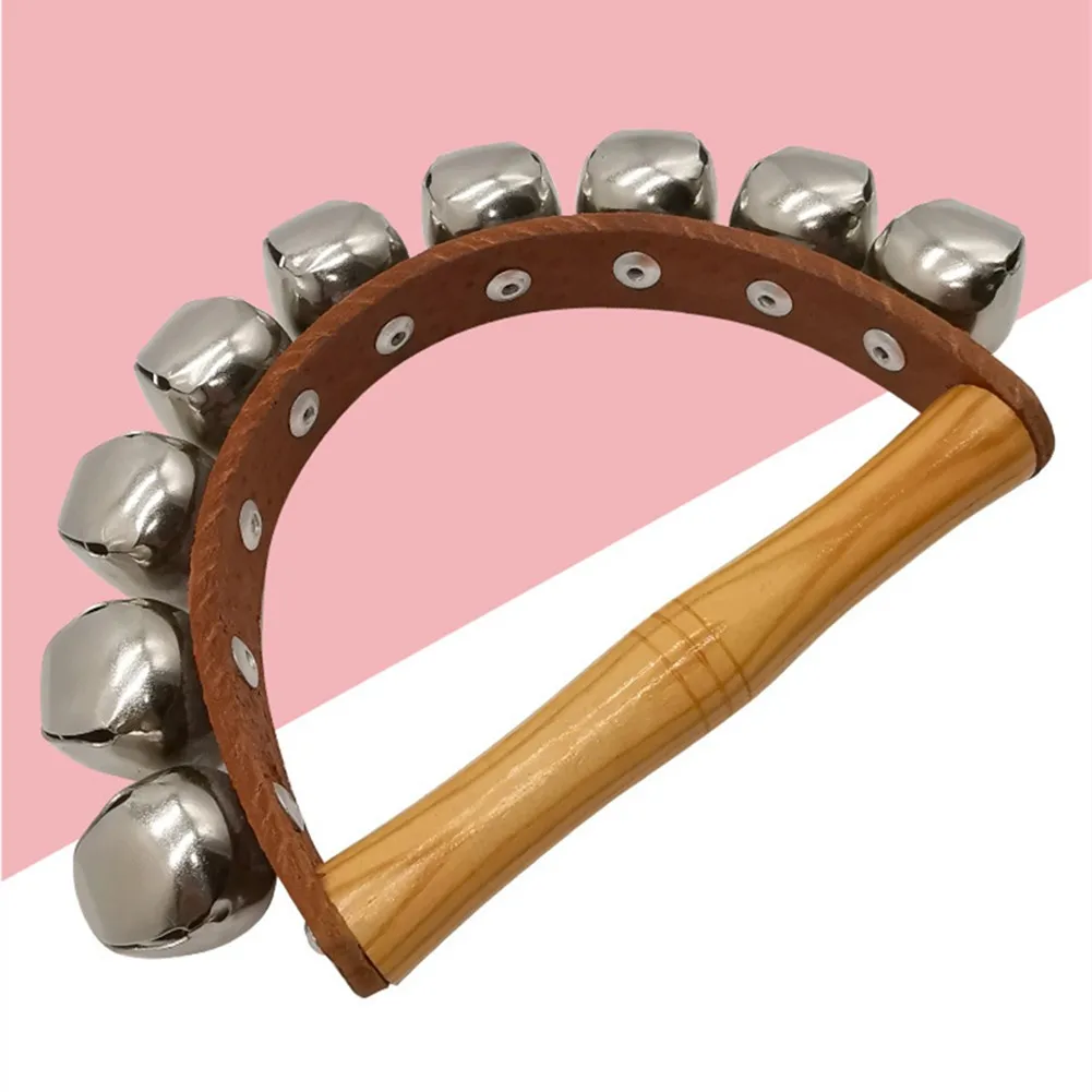 Wooden Rattle Sleigh Bright Jingling Sound Jingle Bells Handbell 9 Bells Ring Percussion Musical Instrument Education Toys
Wooden Rattle Sleigh Bright Jingling Sound Jingle Bells Handbell 9 Bells Ring Percussion Musical Instrument Education Toys