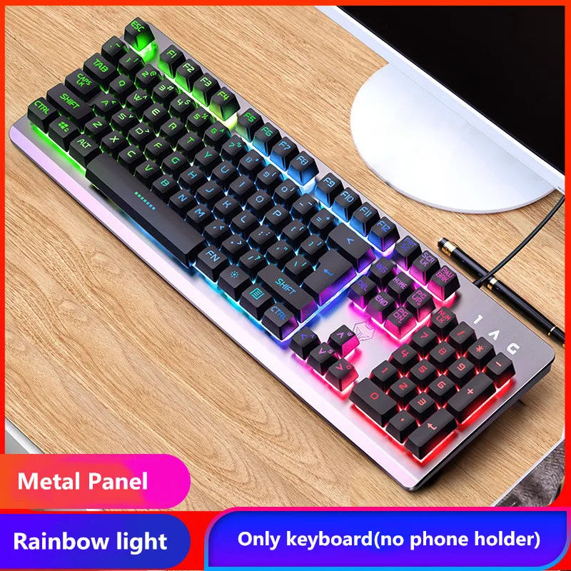 USB Проводная игровая клавиатура и мышь, полный размер, 104 клавиш, механическое ощущение RGB для ПК, ноутбука, компьютера, офиса, белый, черный, н...
USB Проводная игровая клавиатура и мышь, полный размер, 104 клавиш, механическое ощущение RGB для ПК, ноутбука, компьютера, офиса, белый, черный, н...