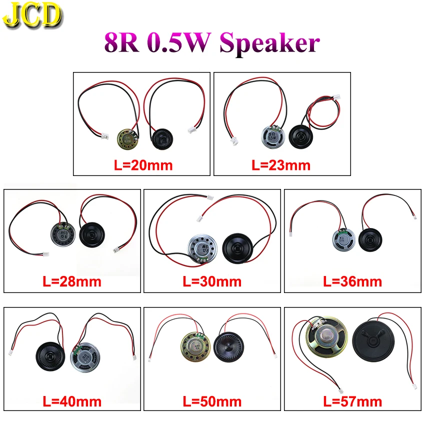 1X 8 Ohm 8R 0.5W Mini Ultra-thin Horn Speaker Diameter 20mm 23mm 28mm 30mm 36mm 40mm 50mm 57mm Loudspeaker W/ P2.0 Termina Wire
1X 8 Ohm 8R 0.5W Mini Ultra-thin Horn Speaker Diameter 20mm 23mm 28mm 30mm 36mm 40mm 50mm 57mm Loudspeaker W/ P2.0 Termina Wire