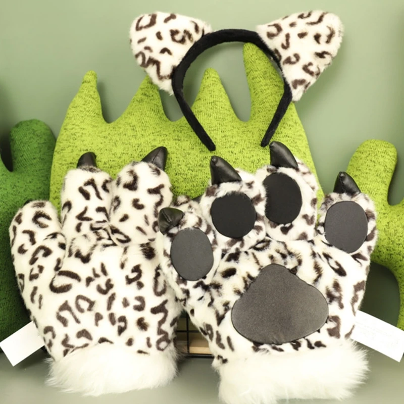 Plush Leopard Cosplay Costume Set Ears Headband 3D Animal Paw Gloves Party Props X7JB
Plush Leopard Cosplay Costume Set Ears Headband 3D Animal Paw Gloves Party Props X7JB
