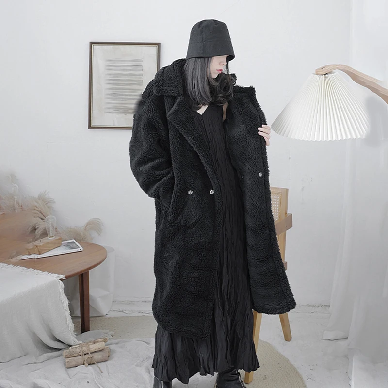 Size Women Big Thick Lambswool Trench New Lapel Long Sleeve Loose Fit Windbreaker Fashion Tide Autumn Winter 2021 1DD1067
Size Women Big Thick Lambswool Trench New Lapel Long Sleeve Loose Fit Windbreaker Fashion Tide Autumn Winter 2021 1DD1067