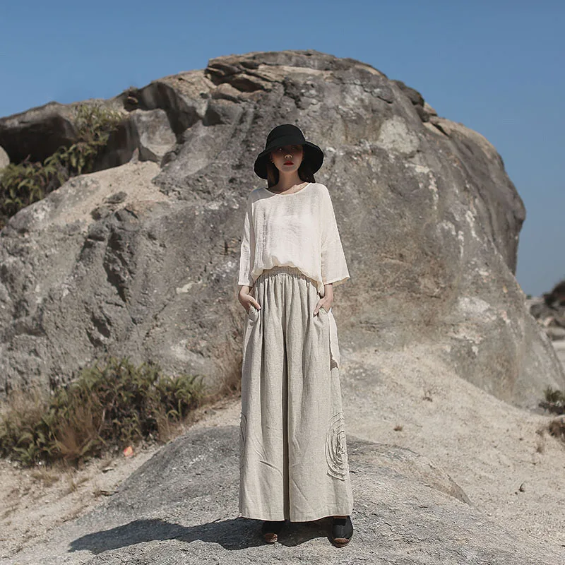 Cotton And Linen Flax Middle Waist Wide Leg Pants Middle Waist Daily All-match Street Leisure Style Pant For Ladies
Cotton And Linen Flax Middle Waist Wide Leg Pants Middle Waist Daily All-match Street Leisure Style Pant For Ladies