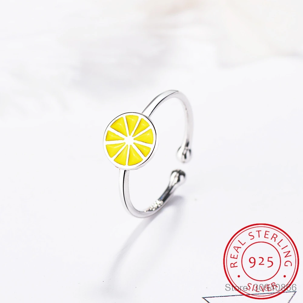 New 925 Simple Popular Cute Silver Fruit Lemon Shape Open Ring for Girls Student Kids Creative Style Fine Jewelry 
New 925 Simple Popular Cute Silver Fruit Lemon Shape Open Ring for Girls Student Kids Creative Style Fine Jewelry