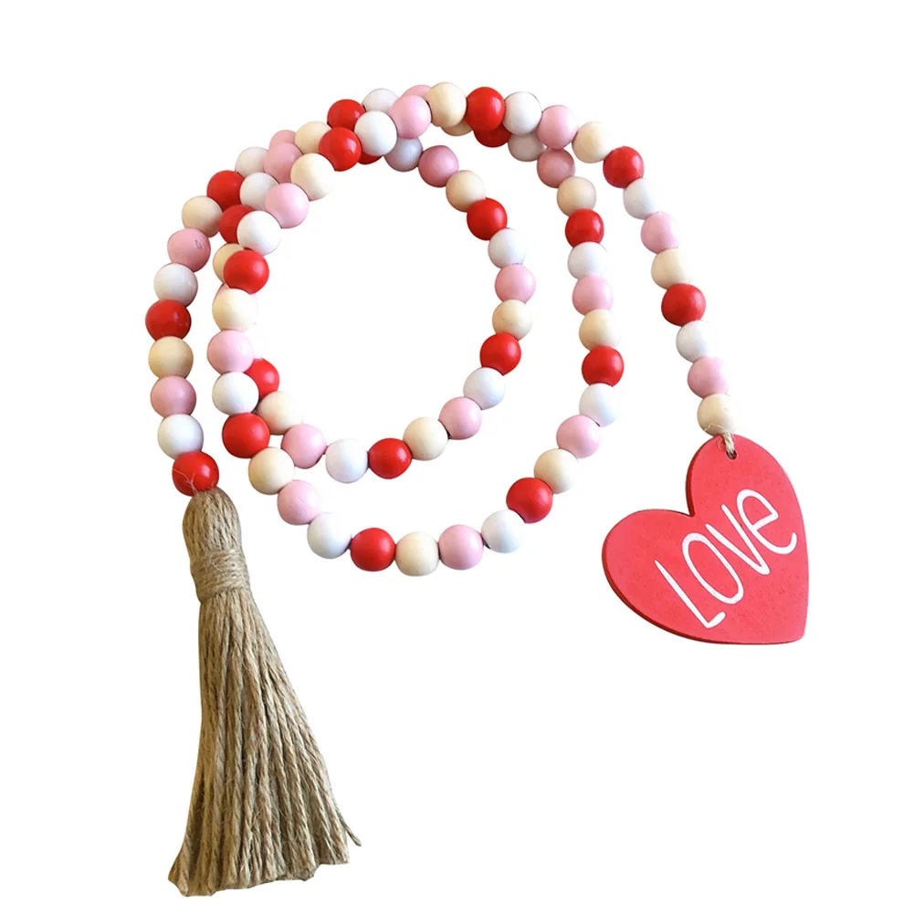 Colored Wooden Beads Love Hemp Rope Pendant Wood Bead Rustic Beads Hanging Decoration Tassels Heart Pendant for Mother's Day
Colored Wooden Beads Love Hemp Rope Pendant Wood Bead Rustic Beads Hanging Decoration Tassels Heart Pendant for Mother's Day