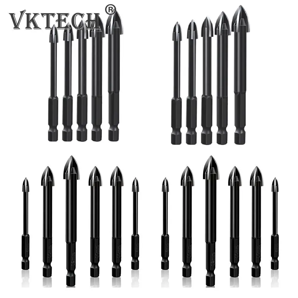5/6Pcs Set Cross Hex Tile Drill Bits Set for Glass Ceramic Concrete Carbide Hole Opener Brick Hard Alloy Triangle Bit Tool Kit
5/6Pcs Set Cross Hex Tile Drill Bits Set for Glass Ceramic Concrete Carbide Hole Opener Brick Hard Alloy Triangle Bit Tool Kit