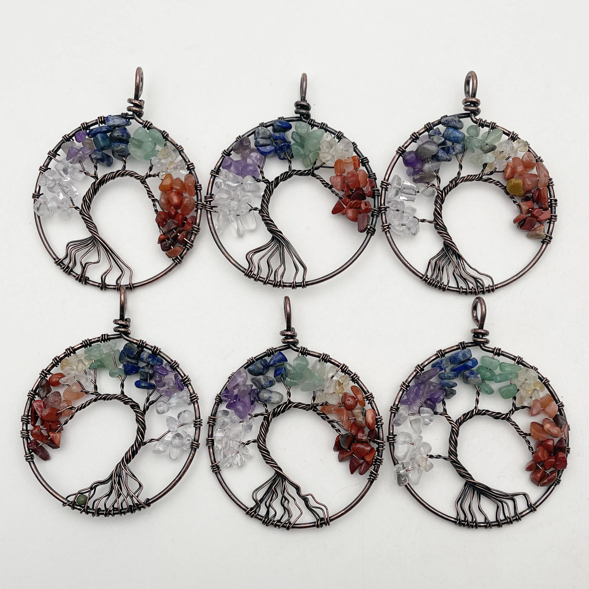Fashion Retro cure Tree of Life 50MM 12pcs Wisdom Tree Chakra Reiki Healing Natural Stone Pendant for Jewelry making wholesale
Fashion Retro cure Tree of Life 50MM 12pcs Wisdom Tree Chakra Reiki Healing Natural Stone Pendant for Jewelry making wholesale