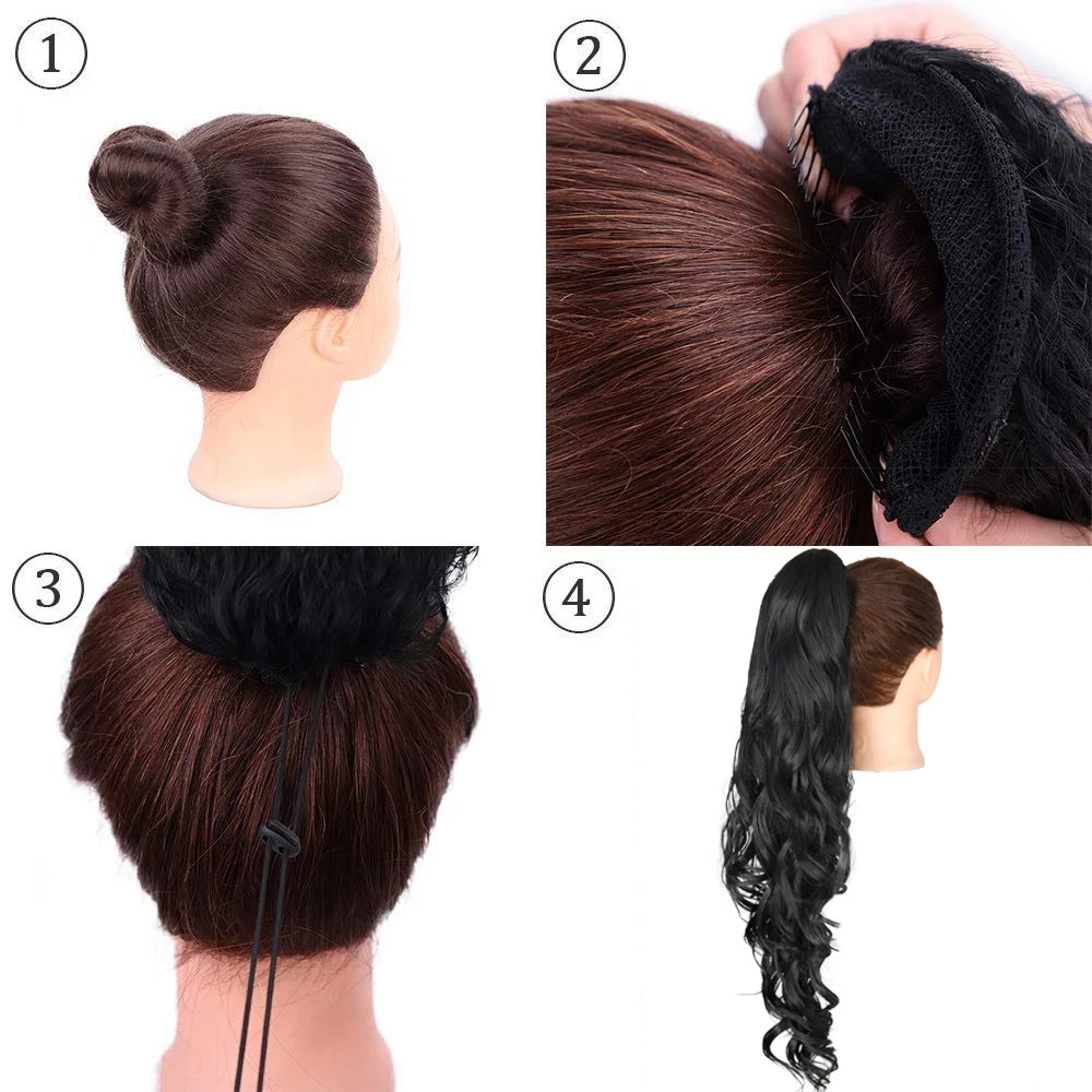 LISI HAIR Long Wavy Ponytail Hair Synthetic Drawstring Ponytail Clip in Hairpiece Black Wave Ponytail for Black Women
LISI HAIR Long Wavy Ponytail Hair Synthetic Drawstring Ponytail Clip in Hairpiece Black Wave Ponytail for Black Women