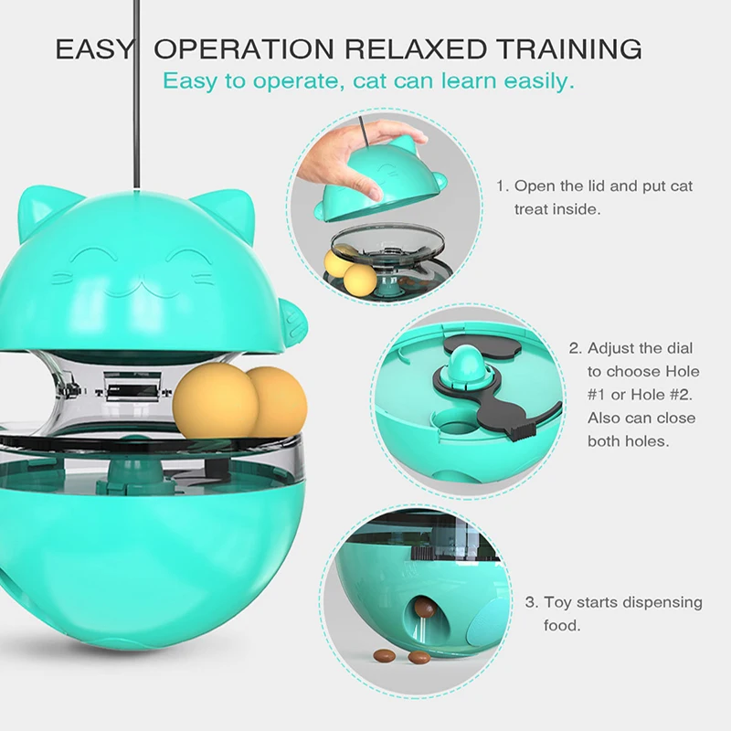 Funny Cat Toys Pet Slow Leaking Food Ball Cat Educational Tumbler Toy Food Dispenser IQ Improve Training Toys Pet Supplies
Funny Cat Toys Pet Slow Leaking Food Ball Cat Educational Tumbler Toy Food Dispenser IQ Improve Training Toys Pet Supplies