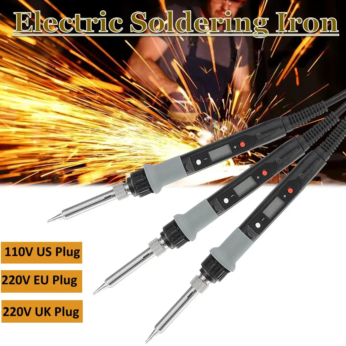 80W 110V-230V Electric Solder Iron Digital Soldering Irons Adjustable Temperature 180-480/392-896 Auto Sleeping EU/US/UK Plug
80W 110V-230V Electric Solder Iron Digital Soldering Irons Adjustable Temperature 180-480/392-896 Auto Sleeping EU/US/UK Plug