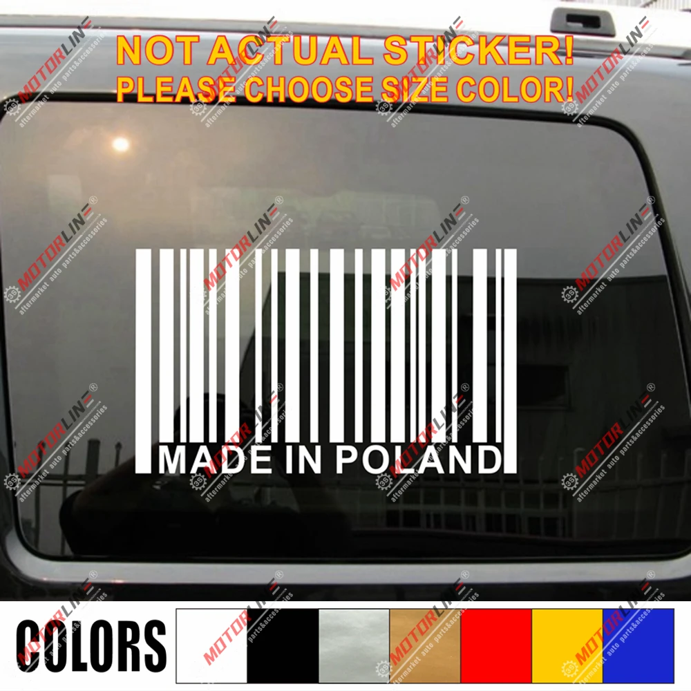 Сделано в Польше наклейка на штрих-код Наклейка виниловая полировка для автомобиля смешной выбор Размера
Сделано в Польше наклейка на штрих-код Наклейка виниловая полировка для автомобиля смешной выбор Размера