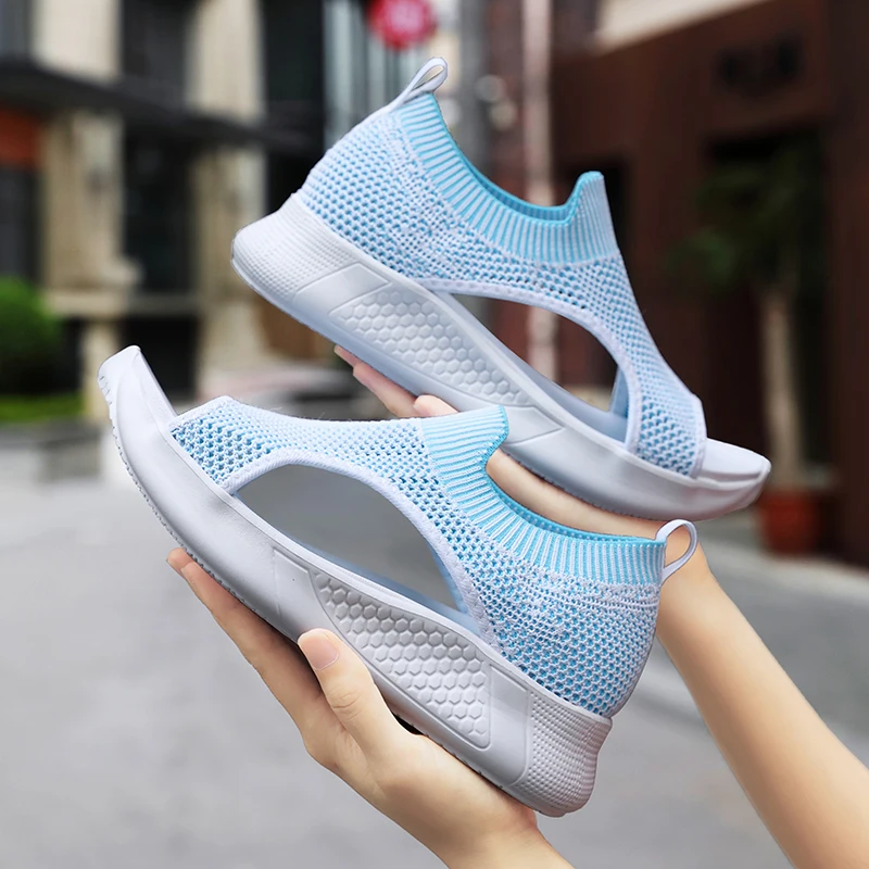 Summer Flats High Quality Flying Weave Beach Sandals Women Big Size Breathable Casual Sneakers Ladies Soft Non-slip Walking Shoe
Summer Flats High Quality Flying Weave Beach Sandals Women Big Size Breathable Casual Sneakers Ladies Soft Non-slip Walking Shoe