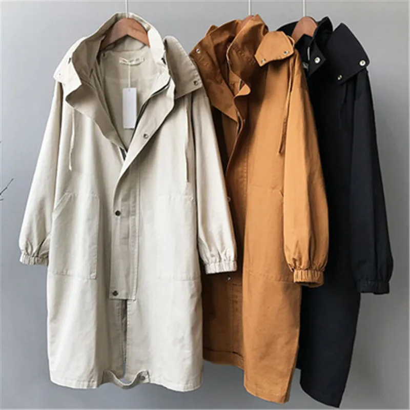 2020 New Autumn Winter Korean Trench Coat With Zipper Casual Loose Women's Hoodie Windbreaker Solid Color Women's Coats 955
2020 New Autumn Winter Korean Trench Coat With Zipper Casual Loose Women's Hoodie Windbreaker Solid Color Women's Coats 955