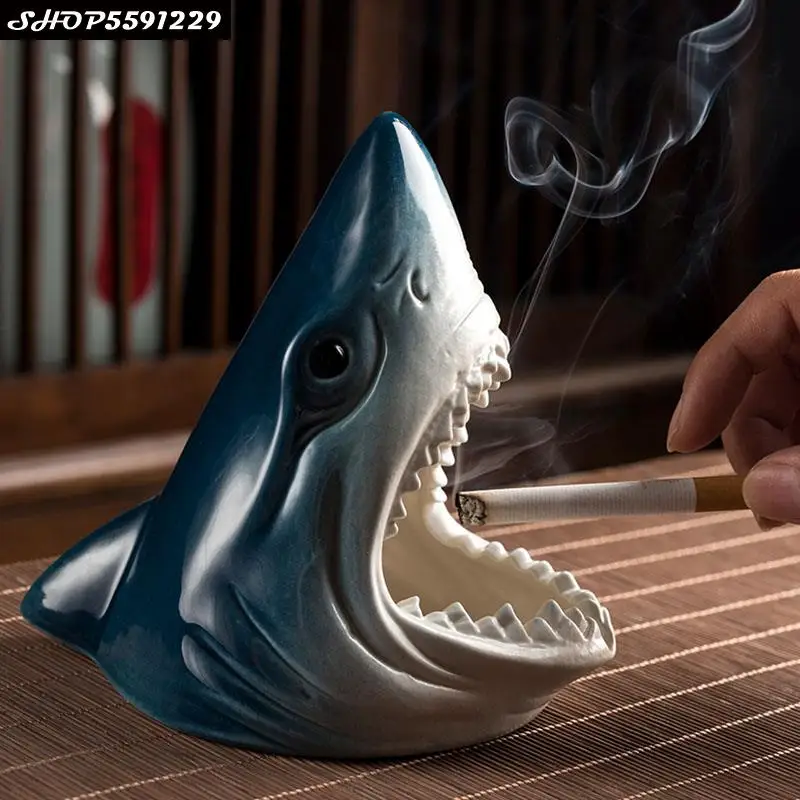 Simple Art Retro Stoneware Shark Ashtray Cartoon Animal Ceramic Household Windproof Fly Ash Car Ashtray Ornaments Boyfriend Gift
Simple Art Retro Stoneware Shark Ashtray Cartoon Animal Ceramic Household Windproof Fly Ash Car Ashtray Ornaments Boyfriend Gift