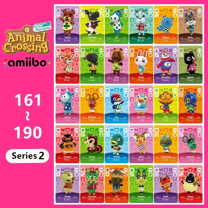 Animal 161~190 Card NS Switch NFC Tag Series 2 For 3DS Data Setting Hot Villager Ruby Beau Teddy Ankha
Animal 161~190 Card NS Switch NFC Tag Series 2 For 3DS Data Setting Hot Villager Ruby Beau Teddy Ankha