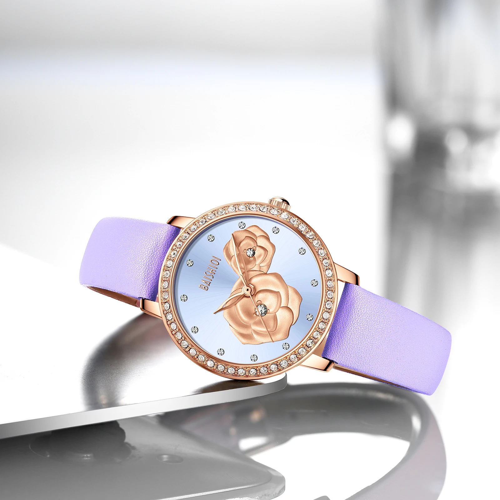 Fashion Flowers Diamond Quartz Watch Women Elegant Royal Blue Leather Strap Watch Ladies Simple Crystal Clock Dress Reloj
Fashion Flowers Diamond Quartz Watch Women Elegant Royal Blue Leather Strap Watch Ladies Simple Crystal Clock Dress Reloj