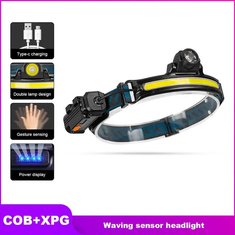 XPG + COB Induction Headlamp LED Head Torch With Built-In Battery Type-C Rechargeable Outdoor And Indoor Headlight For Running
XPG + COB Induction Headlamp LED Head Torch With Built-In Battery Type-C Rechargeable Outdoor And Indoor Headlight For Running