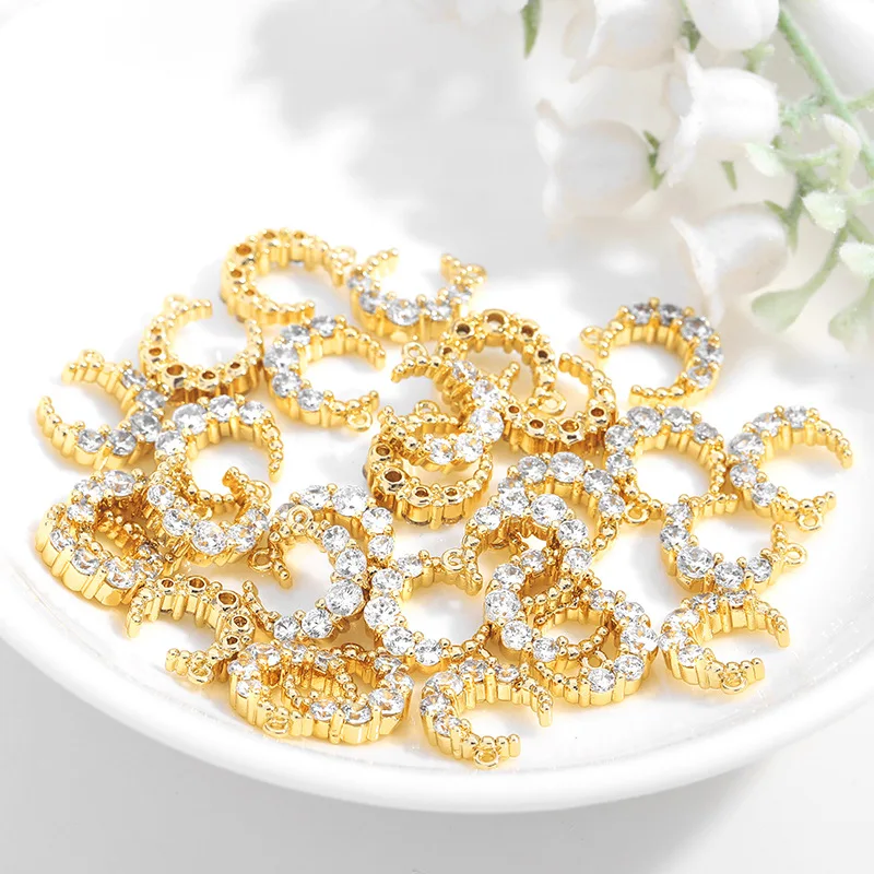 ZG 10*12mm Moon Pendant Diamond Bracelet Pendant DIY Bracelet Accessories Material Handmade Jewelry Discovery
ZG 10*12mm Moon Pendant Diamond Bracelet Pendant DIY Bracelet Accessories Material Handmade Jewelry Discovery