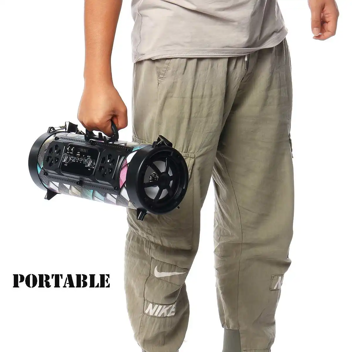 2000mAh Portable bluetooth Speaker Wireless Stereo Bass Subwoofer Speaker With Phone Holder RGB LED Light FM Radio AUX
2000mAh Portable bluetooth Speaker Wireless Stereo Bass Subwoofer Speaker With Phone Holder RGB LED Light FM Radio AUX