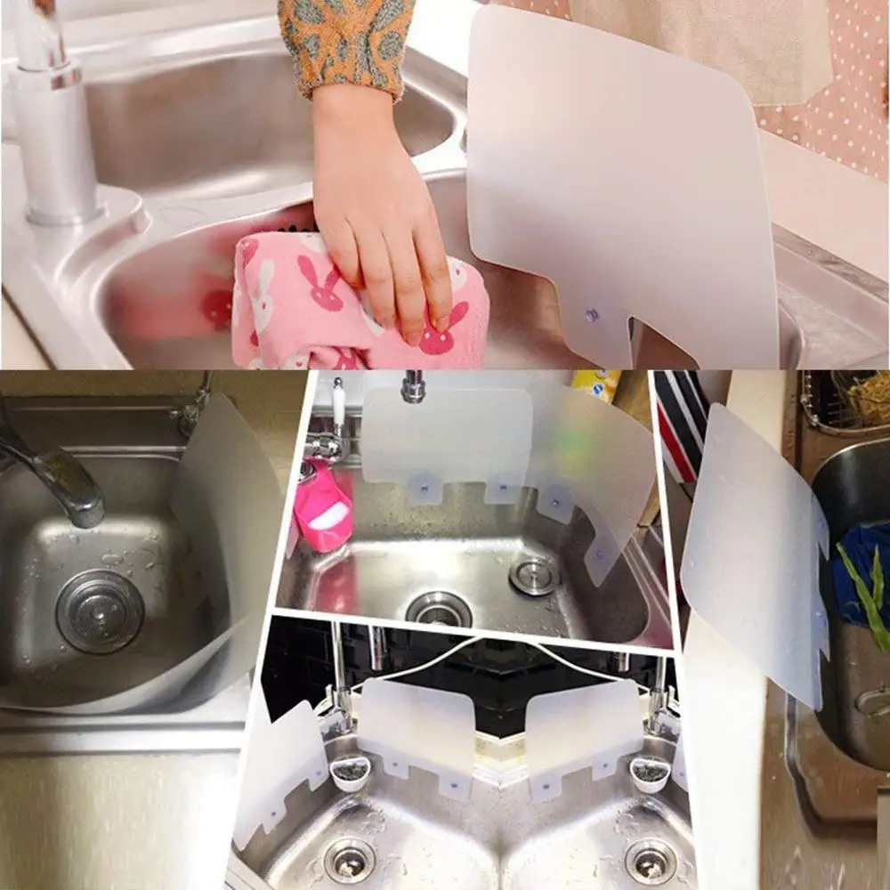1Pc Kitchen Sink Water Splash Guards with Sucker Waterproof Screen Dish/ Fruit Vegetable Washing Anti-water Board Baffle Plate1P
1Pc Kitchen Sink Water Splash Guards with Sucker Waterproof Screen Dish/ Fruit Vegetable Washing Anti-water Board Baffle Plate1P