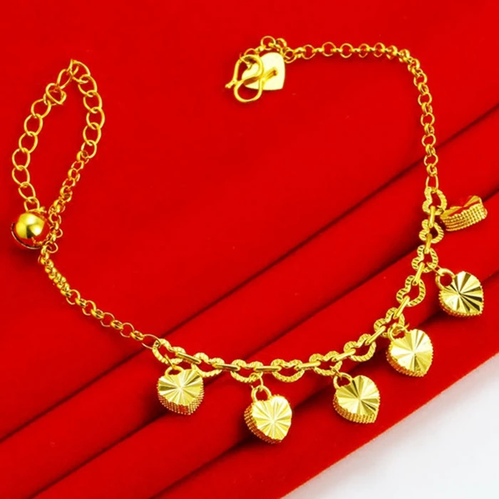 Sexy Foot Chain 18K Gold Hearts Pendant Anklet Bracelet for Girls Womens Summer Jewelry
Sexy Foot Chain 18K Gold Hearts Pendant Anklet Bracelet for Girls Womens Summer Jewelry