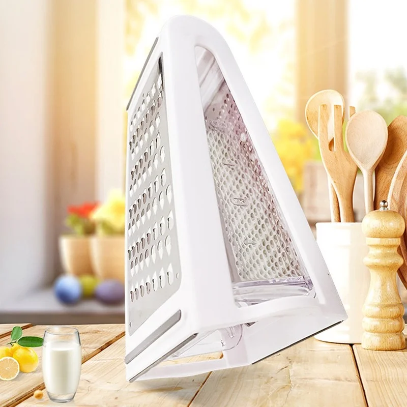 2 Sided Blades Cheese Vegetables Grater Carrot Cucumber Slicer Cutter Box Container Kitchenware Stainless Case kitchen tool
2 Sided Blades Cheese Vegetables Grater Carrot Cucumber Slicer Cutter Box Container Kitchenware Stainless Case kitchen tool