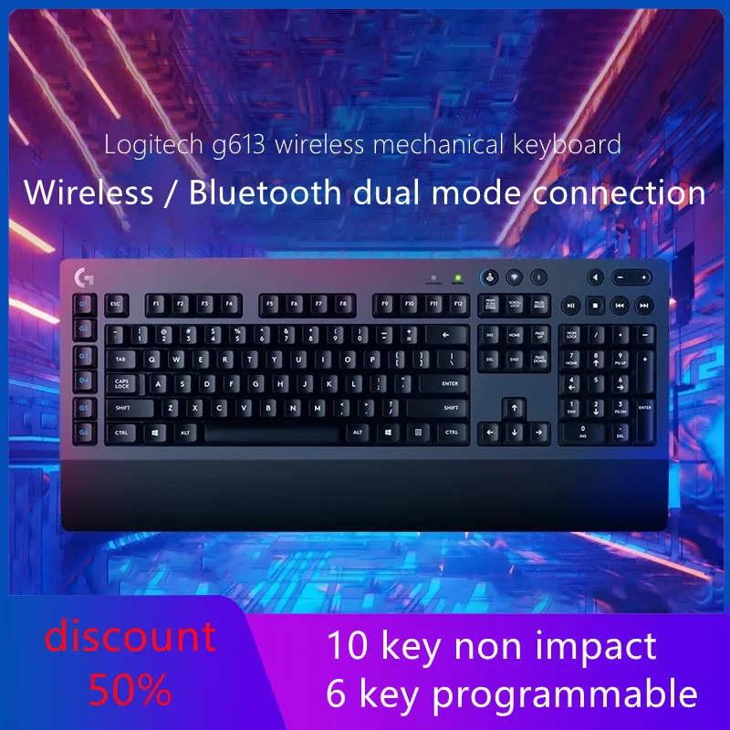 Клавиатура Logitech g613 Механическая Беспроводная с двойным режимом и поддержкой Bluetooth
Клавиатура Logitech g613 Механическая Беспроводная с двойным режимом и поддержкой Bluetooth