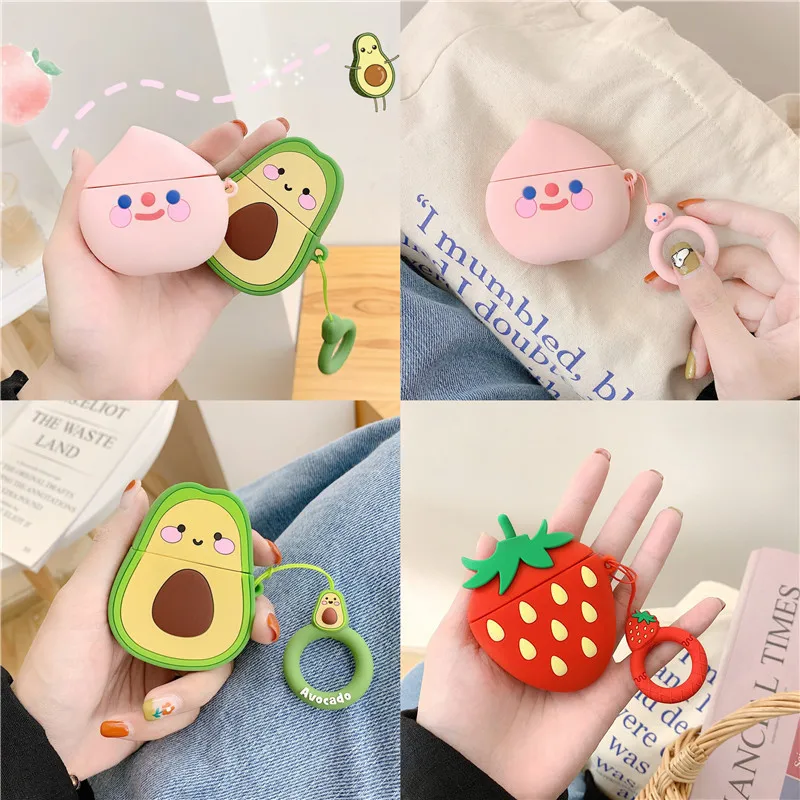 For Airpods 1/2 Case,3D Strawberry Avocado Peach Case Soft Silicone Earphone Headphone Cover For Airpods 1/2 Case For Girls
For Airpods 1/2 Case,3D Strawberry Avocado Peach Case Soft Silicone Earphone Headphone Cover For Airpods 1/2 Case For Girls