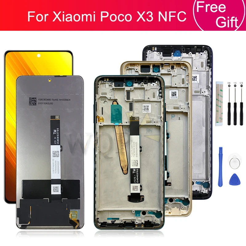ЖК-дисплей с сенсорным экраном и дигитайзером в сборе для Xiaomi Poco X3 Nfc LCD M2007J20CG, запасные части
ЖК-дисплей с сенсорным экраном и дигитайзером в сборе для Xiaomi Poco X3 Nfc LCD M2007J20CG, запасные части