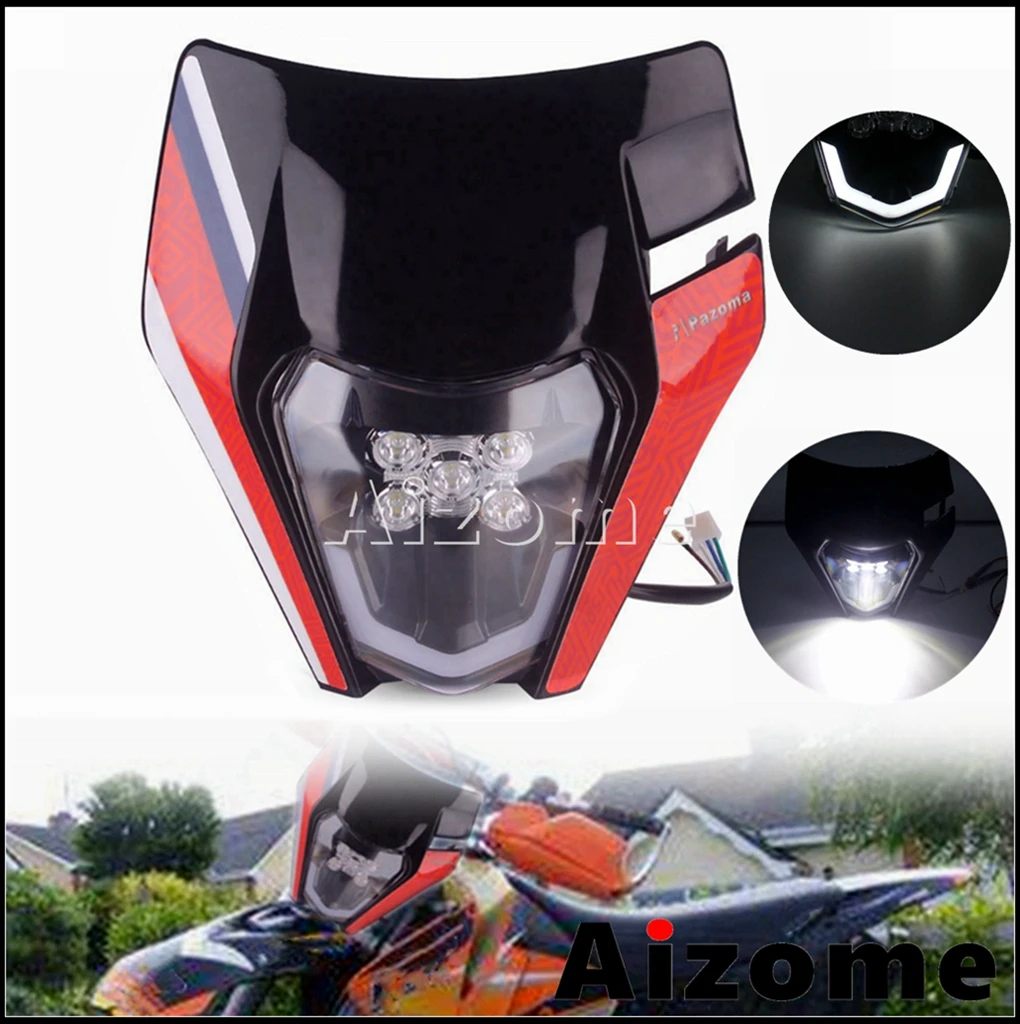 LED Head Light Dirt Bike Motorcycle Headlight Fairing For XC-W 250 300 EXC EXC-F 300-500 Six Days 690 Enduro R Headlamp 15-2021
LED Head Light Dirt Bike Motorcycle Headlight Fairing For XC-W 250 300 EXC EXC-F 300-500 Six Days 690 Enduro R Headlamp 15-2021