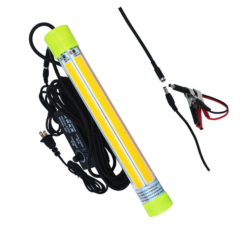 

AC110-240V DC12V Dimmable 60W COB Underwater Fishing Light LED Lamp Lure Bait Finder Night Fishing Light for Shrimp Prawn Squid