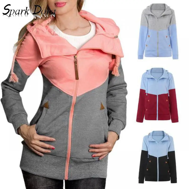 Free Shipping Hoodies Women Personality Fashion Casual Double Zipper Color Matching Long Sleeve Turn-down Collar Comfort Hooded
Free Shipping Hoodies Women Personality Fashion Casual Double Zipper Color Matching Long Sleeve Turn-down Collar Comfort Hooded