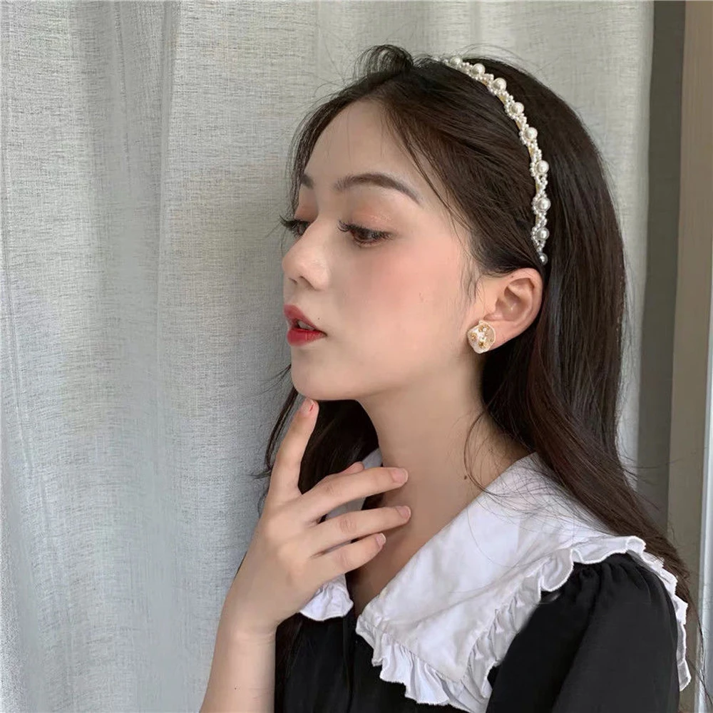 1 pc New Girl Elegant Full Pearls Cross Hairbands Sweet Headband Hair Hoops Head Band Fashion Hair Accessories
1 pc New Girl Elegant Full Pearls Cross Hairbands Sweet Headband Hair Hoops Head Band Fashion Hair Accessories