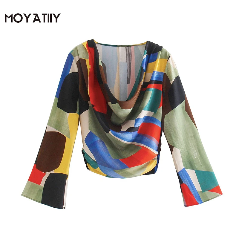 MOYATIIY Women 2021 Fashion Irregular Pattern Blouse Gothic Pleated Large Collar Shirts Wide Sleeve Pullover Female Tops
MOYATIIY Women 2021 Fashion Irregular Pattern Blouse Gothic Pleated Large Collar Shirts Wide Sleeve Pullover Female Tops