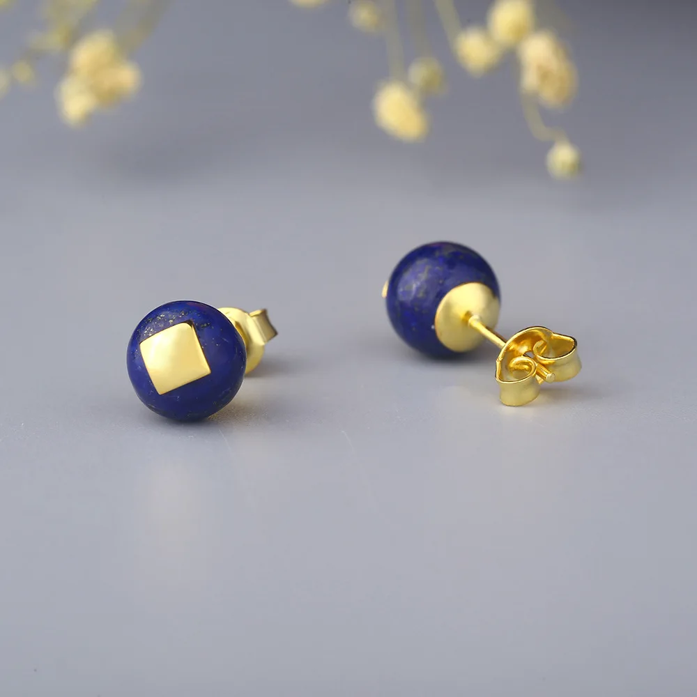 MIQIAO Fine Jewelry For Women 100% 925 Sterling Silver Gold-Plated Simple Creative Inlaid Natural Lapis Lazuli Earrings Female
MIQIAO Fine Jewelry For Women 100% 925 Sterling Silver Gold-Plated Simple Creative Inlaid Natural Lapis Lazuli Earrings Female