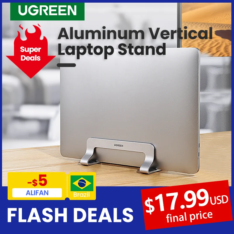 UGREEN Vertical Laptop Stand Holder Foldable Aluminum Notebook Stand Laptop Tablet Stand Support For Macbook Air Pro PC 17 inch
UGREEN Vertical Laptop Stand Holder Foldable Aluminum Notebook Stand Laptop Tablet Stand Support For Macbook Air Pro PC 17 inch