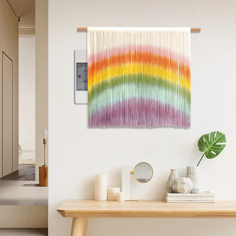 Simple Aesthetic Tapestry Pastel Rainbow Korean Pastel Colorful Tapestry Tassel Art Adornos Para Cuarto Wall Decoration DE50GT
Simple Aesthetic Tapestry Pastel Rainbow Korean Pastel Colorful Tapestry Tassel Art Adornos Para Cuarto Wall Decoration DE50GT