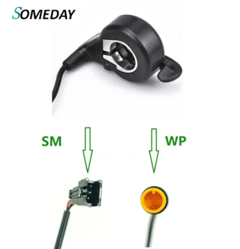 SOMEDAY Electric Bicycle FT-21X Finger Thumb Throttle Right Hand WUXING Brand Ebike Parts SM Waterproof Connector
SOMEDAY Electric Bicycle FT-21X Finger Thumb Throttle Right Hand WUXING Brand Ebike Parts SM Waterproof Connector