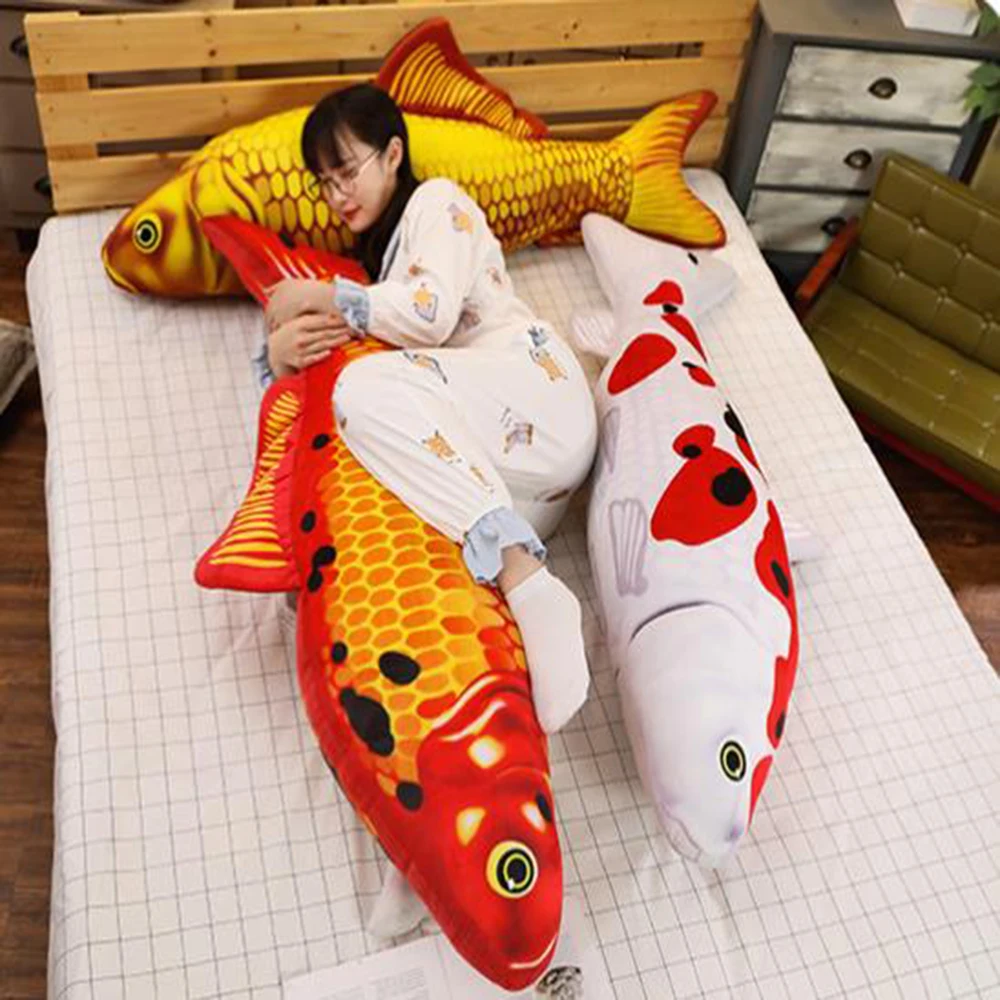Подушка с имитацией карпа плюшевые игрушки детская кукла золотой рыбкой