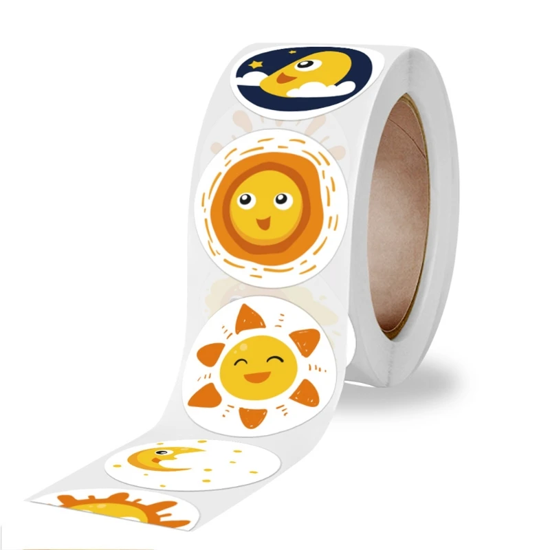 HUYU 500Pcs/Roll 8 Styles Round Cartoon Sun Smiley Kids Reward Stickers Gifts Labels
HUYU 500Pcs/Roll 8 Styles Round Cartoon Sun Smiley Kids Reward Stickers Gifts Labels