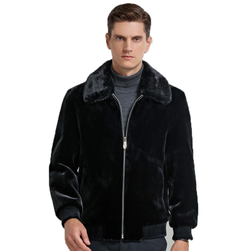 Winter Men's Jacket Coat New 2021 Mink Fur Collar Warm Fur Coat Casual Warm Velvet Jacket Man jaqueta de couro, Big Sizes M-4XL
Winter Men's Jacket Coat New 2021 Mink Fur Collar Warm Fur Coat Casual Warm Velvet Jacket Man jaqueta de couro, Big Sizes M-4XL