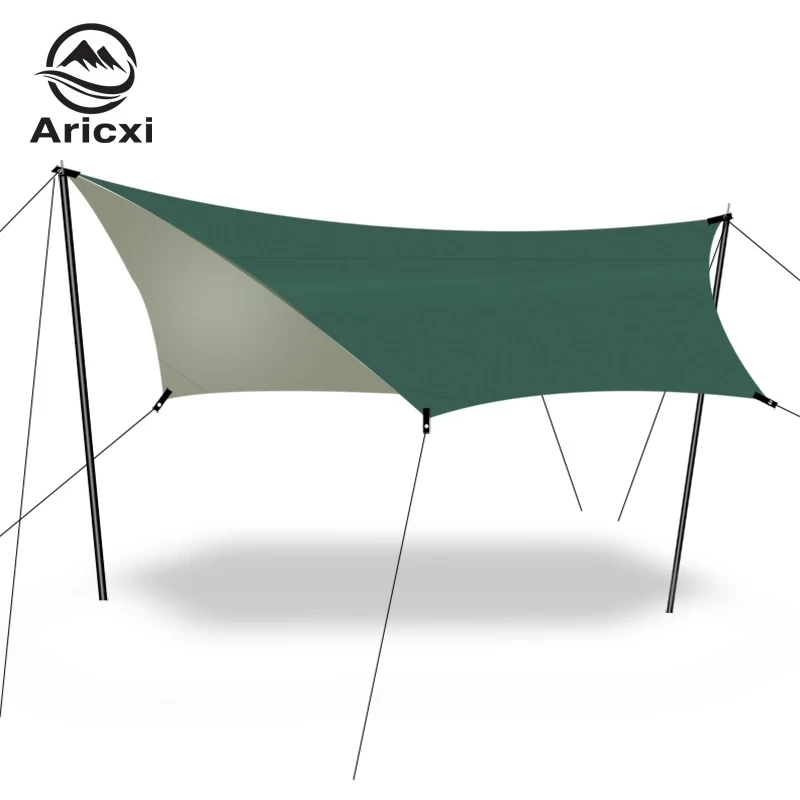 Aricxi 4 2x4 1 м шестигранный брезент наружный солнцезащитный тент ripstop серебряное