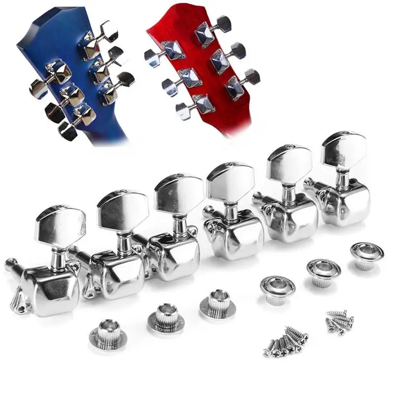 

1Pcs Guitar Tuning Pegs Open Machine Heads Tuners Keys Oval Button Acoustic For Folk Guitar Parts Tuning Peg Parts Accessories