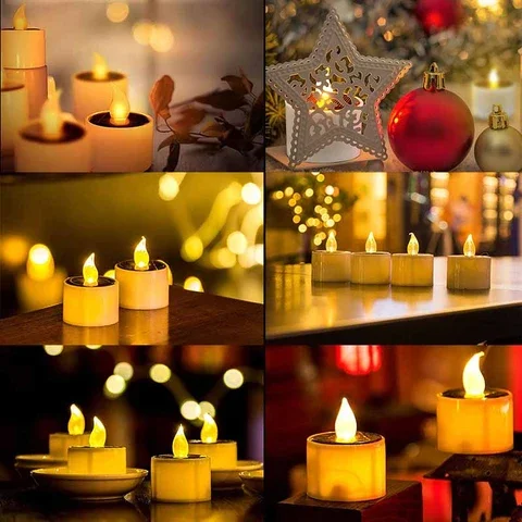 6 Pcs LED Solar Light Waterproof Flameless Tealight Candles For Outdoor Indoor Decoration
6 Pcs LED Solar Light Waterproof Flameless Tealight Candles For Outdoor Indoor Decoration