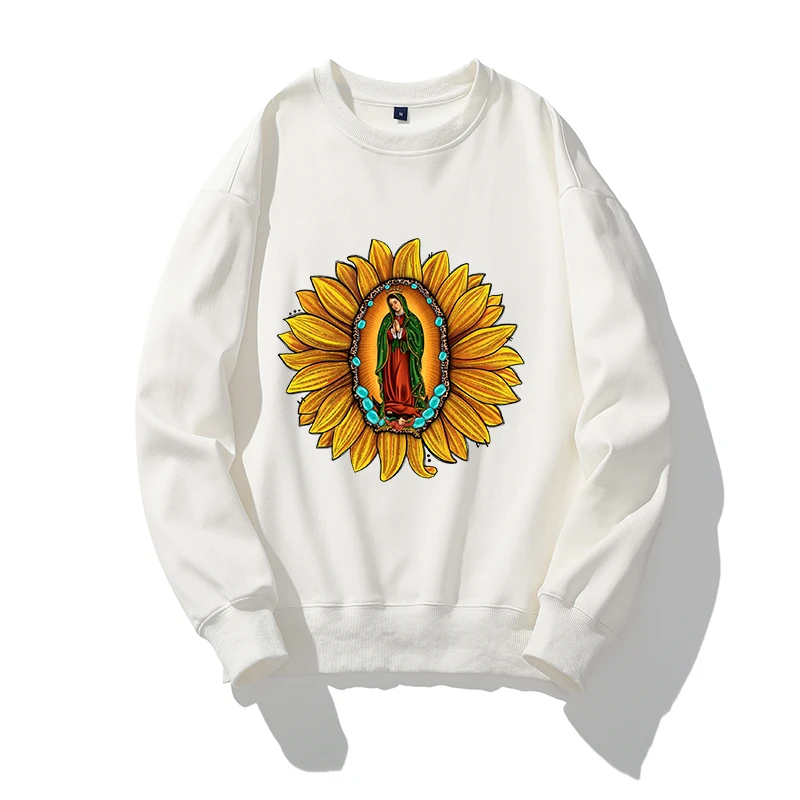 Hot Sale Women Hoodies Gemstone Sunflower Lady Of Guadalupe Print Graphic Hoodies 100% Cotton Womens Plus Size Tops
Hot Sale Women Hoodies Gemstone Sunflower Lady Of Guadalupe Print Graphic Hoodies 100% Cotton Womens Plus Size Tops
