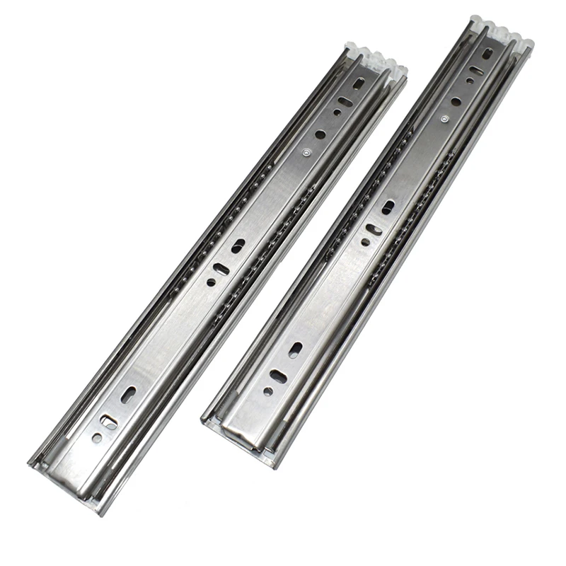 2Pcs Stainless Steel Three Section Rail Drawer Slides Mute Guides Metal Folding Bracket Wall-Mounted Folding Table Hardware
2Pcs Stainless Steel Three Section Rail Drawer Slides Mute Guides Metal Folding Bracket Wall-Mounted Folding Table Hardware