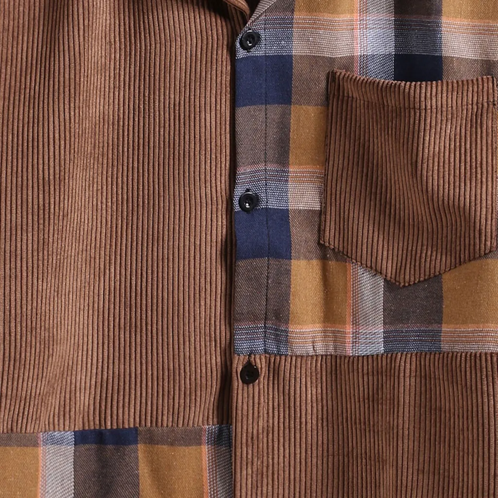 Shirts For Men camisa masculina New Fashion Autumn Jacket Corduroy Shirt Plaid Button Top Long Sleeve Casual
Shirts For Men camisa masculina New Fashion Autumn Jacket Corduroy Shirt Plaid Button Top Long Sleeve Casual