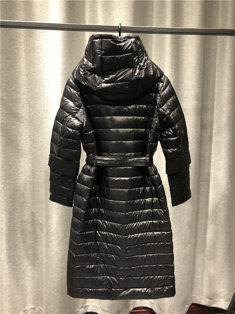 Down Jacket Women 95 White Goose Down Hooded Long Sleeve Slim Slim Long Lightweight Fashion Warm Coat Two Buttons And Belt
Down Jacket Women 95 White Goose Down Hooded Long Sleeve Slim Slim Long Lightweight Fashion Warm Coat Two Buttons And Belt