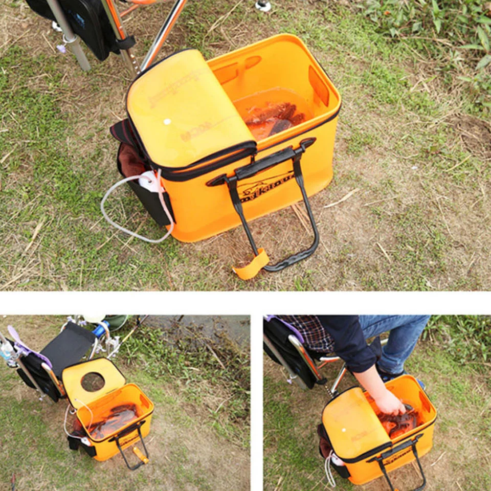 WALK FISH Portable EVA Fishing Bag Collapsible Fishing Bucket Live Fish Box Camping Water Container Pan Basin Tackle Storage Bag
WALK FISH Portable EVA Fishing Bag Collapsible Fishing Bucket Live Fish Box Camping Water Container Pan Basin Tackle Storage Bag