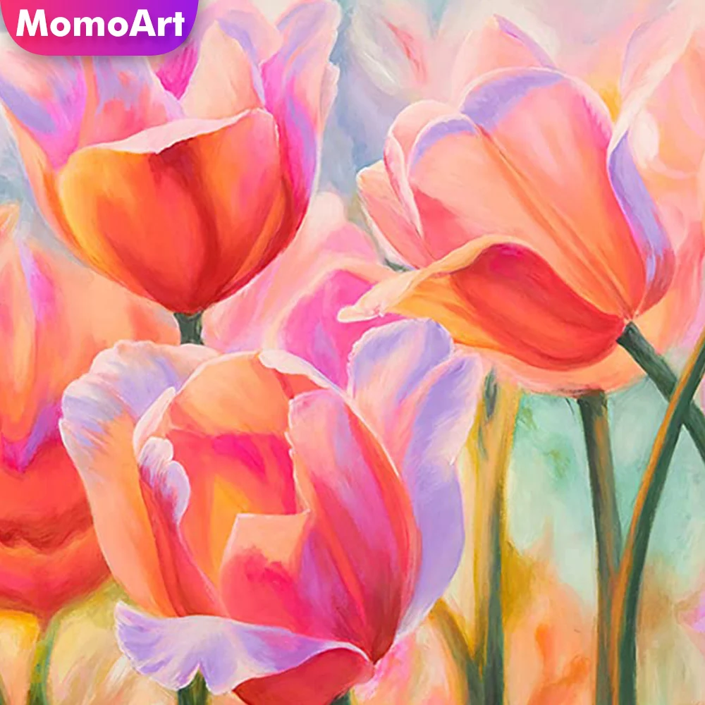 

MomoArt 5D DIY Алмазная живопись тюльпаны полная площадь распродажа Алмазная мозаика цветы Алмазная вышивка крестом наборы украшение